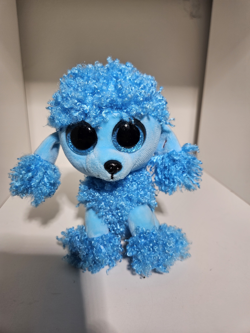 Ty Mandy The Blue  Poodle Stuffed Animal
